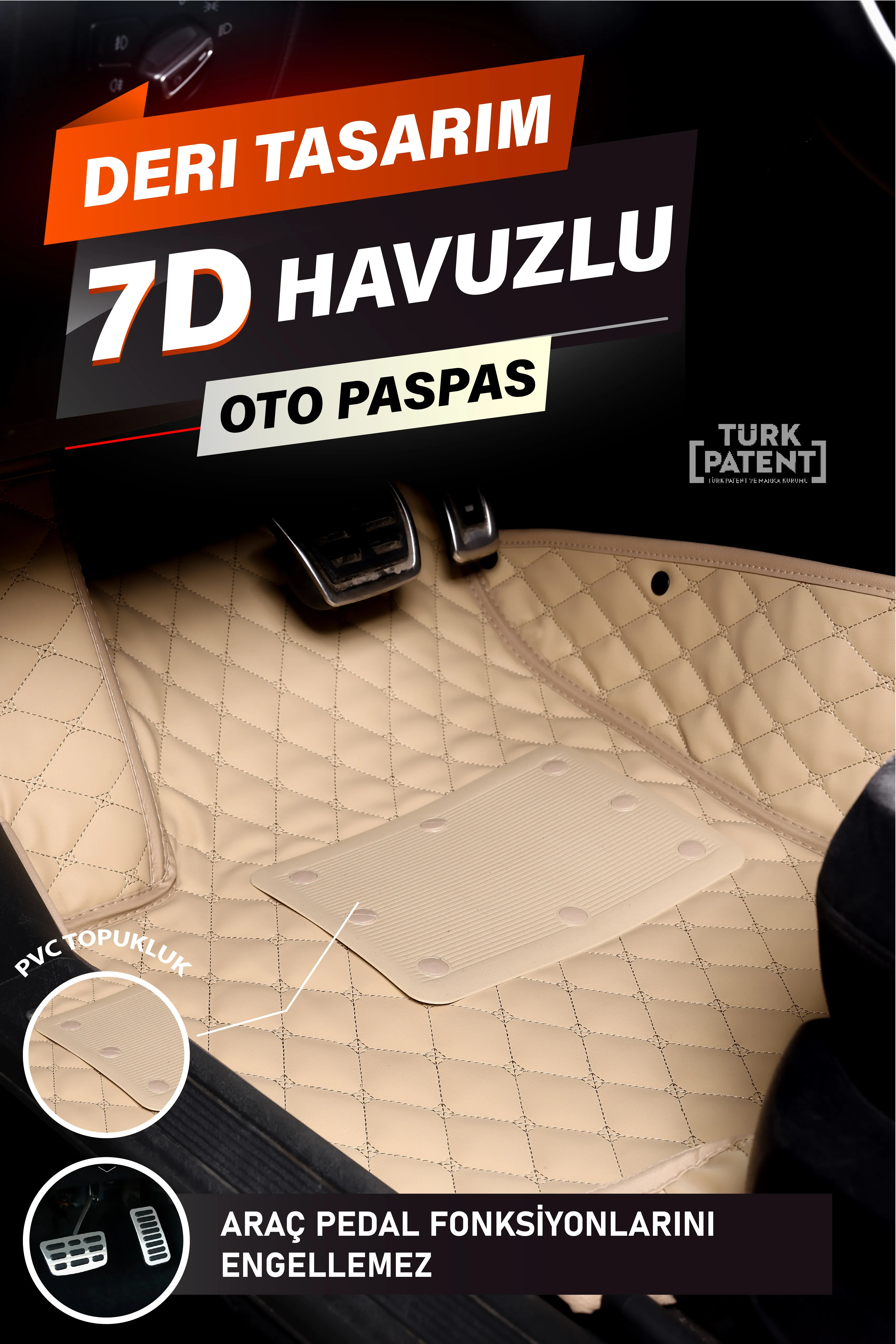 Araca Özel 7D Deri Taban Kaplama