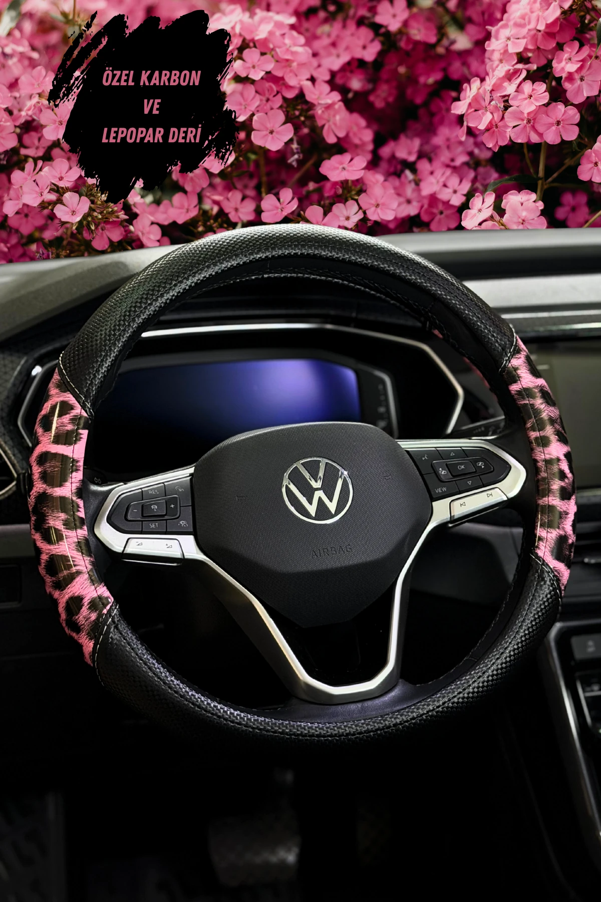 Sakura Serisi Leopar Direksiyon Kılıfı