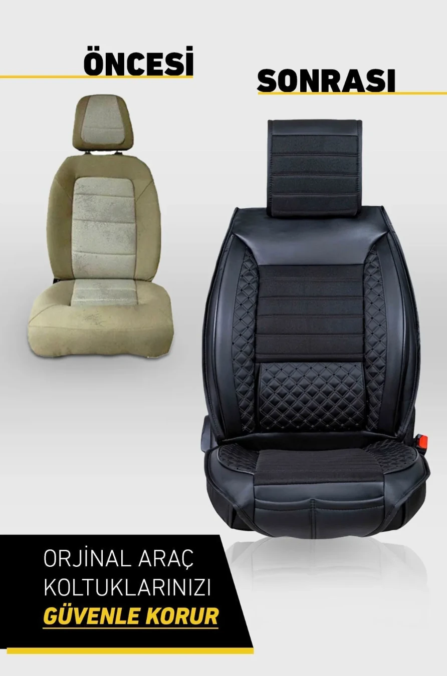 Plus Lüks 5’li Set Deri Oto Koltuk Kılıfı