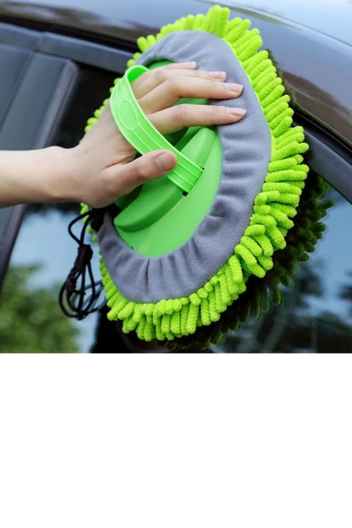 Araba Yıkama Fırçası Oto Yıkama Mop Mikrofiber Bezli Uzayabilir Saplı Çizdirmez Araç Yıkama Bezi