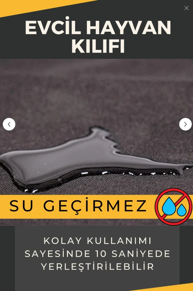 Tüm Araçlara Uyumlu Su Geçirmez Evcil Hayvan Kılıfı