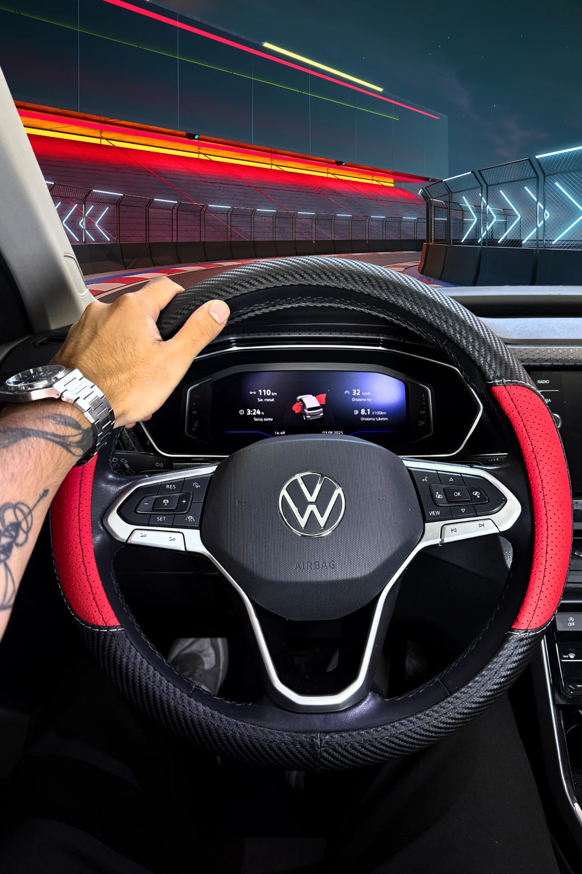 Raptor Serisi Delikli Deri Direksiyon Kılıfı