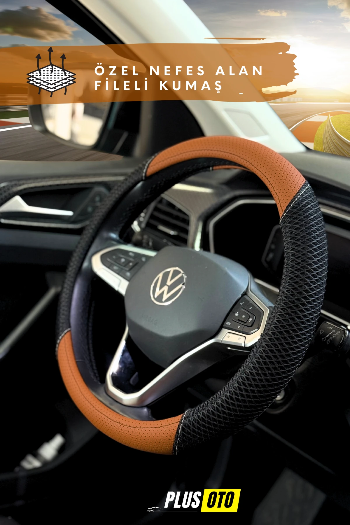 Rally Serisi Terletmez Fileli Direksiyon Kılıfı 