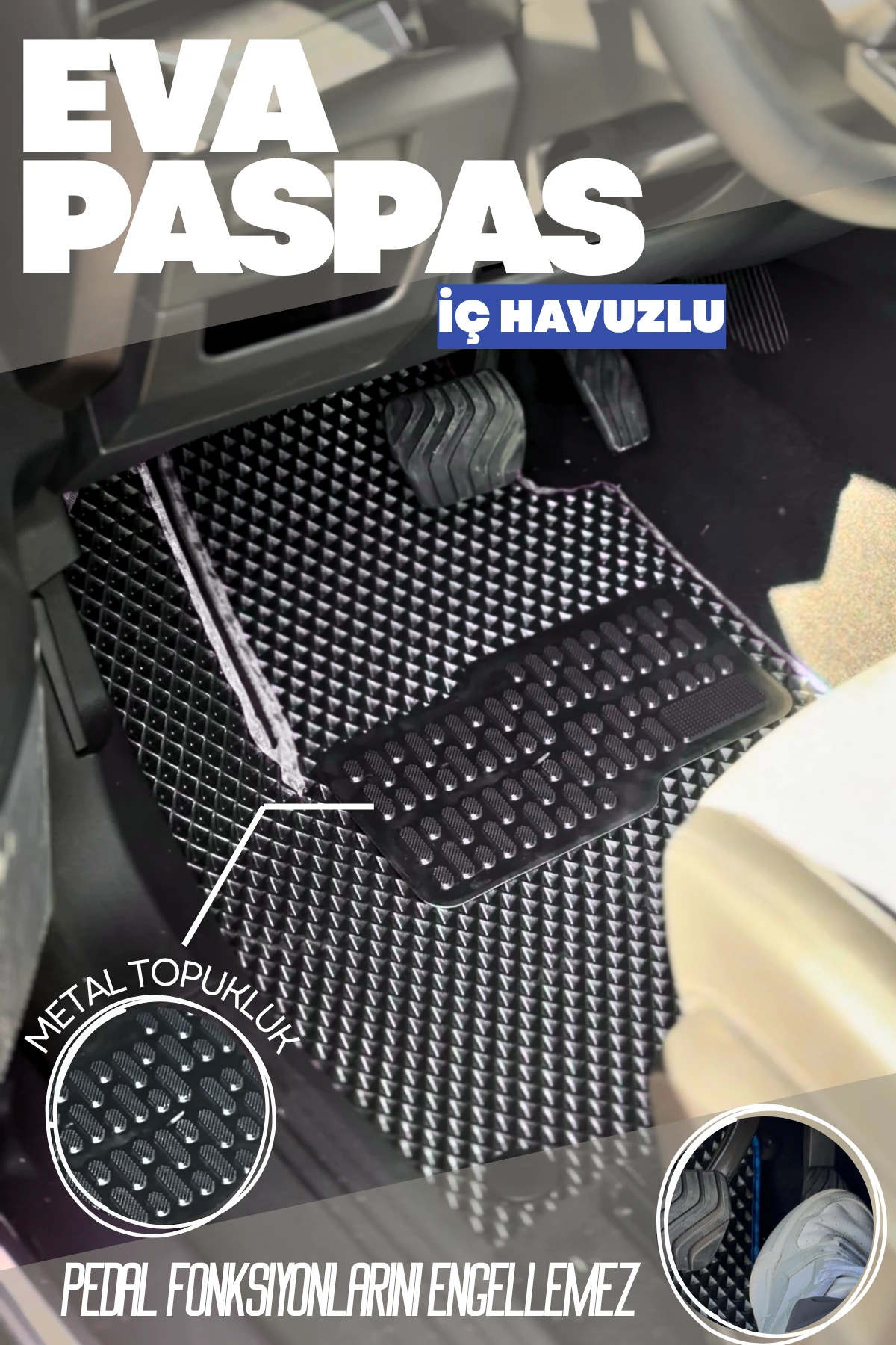 Yeni Nesil Akıllı Eva Paspas 5'li Tam Takım Set - FÜME