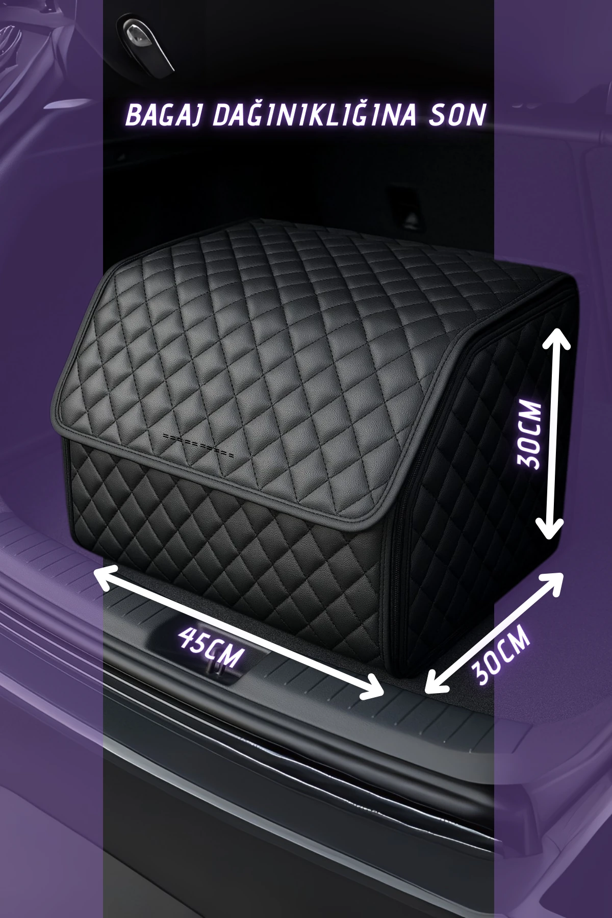 Araba Bagaj Organizeri Deri Bagaj Çantası Özel Kutu Tasarım Araç Düzenleyici Sırt Organizer