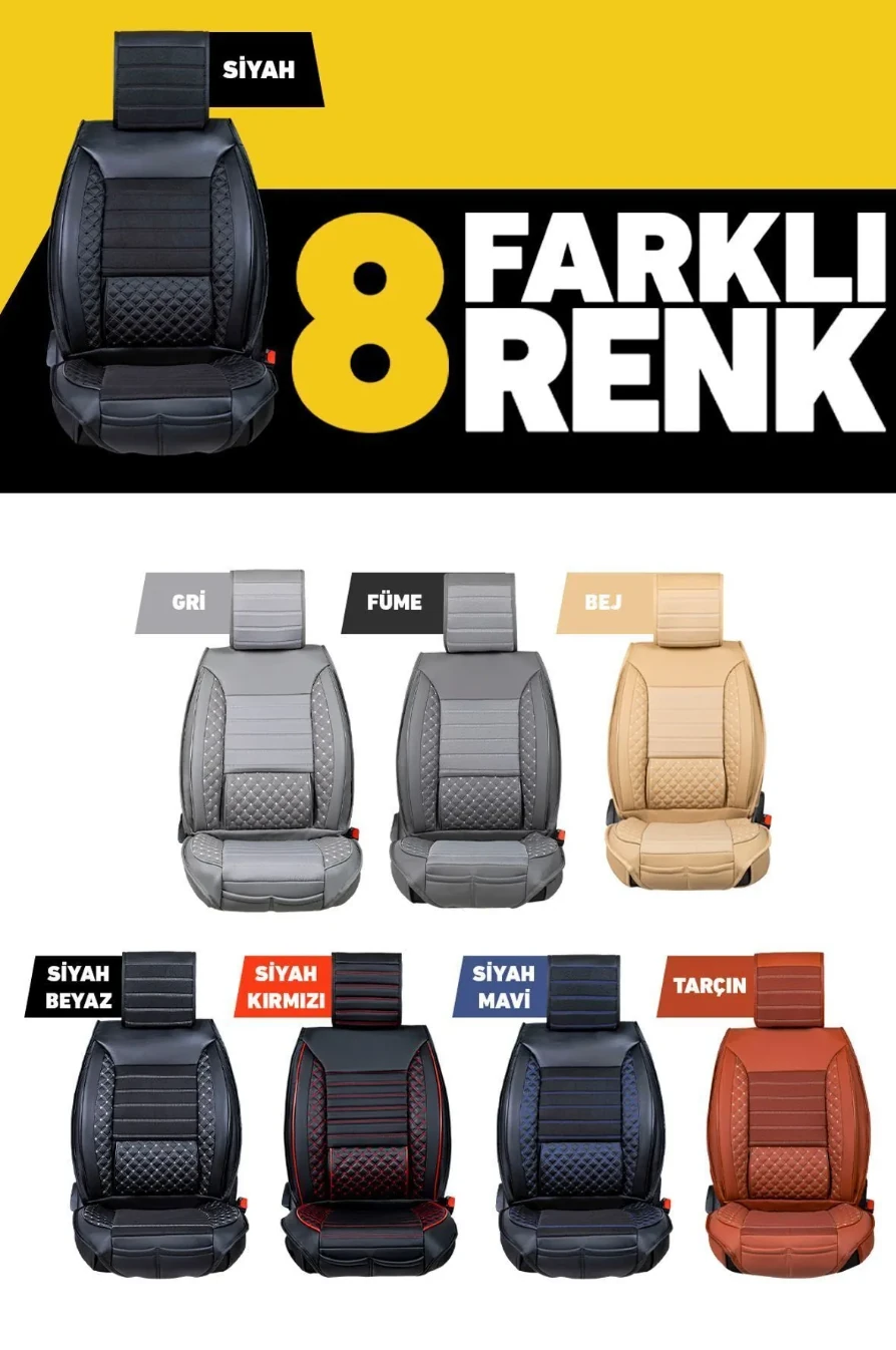 Plus Lüks 5’li Set Deri Oto Koltuk Kılıfı