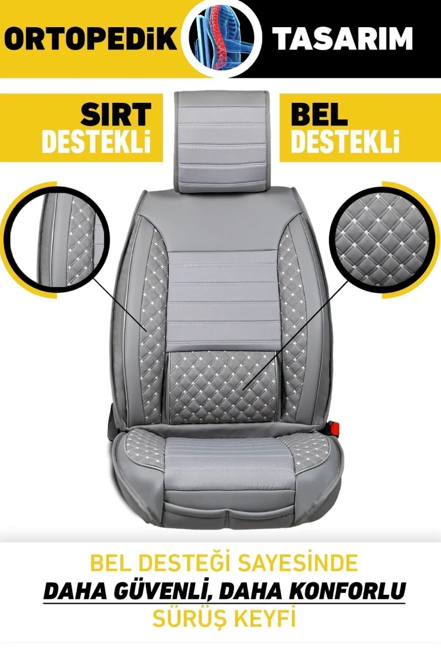 Plus Lüks 5’li Set Deri Oto Koltuk Kılıfı