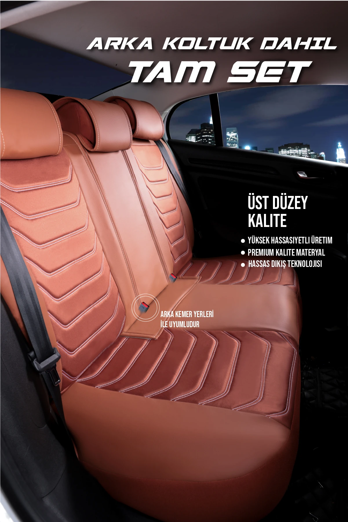 Sport Elegance 5’li Set Deri Oto Koltuk Kılıfı