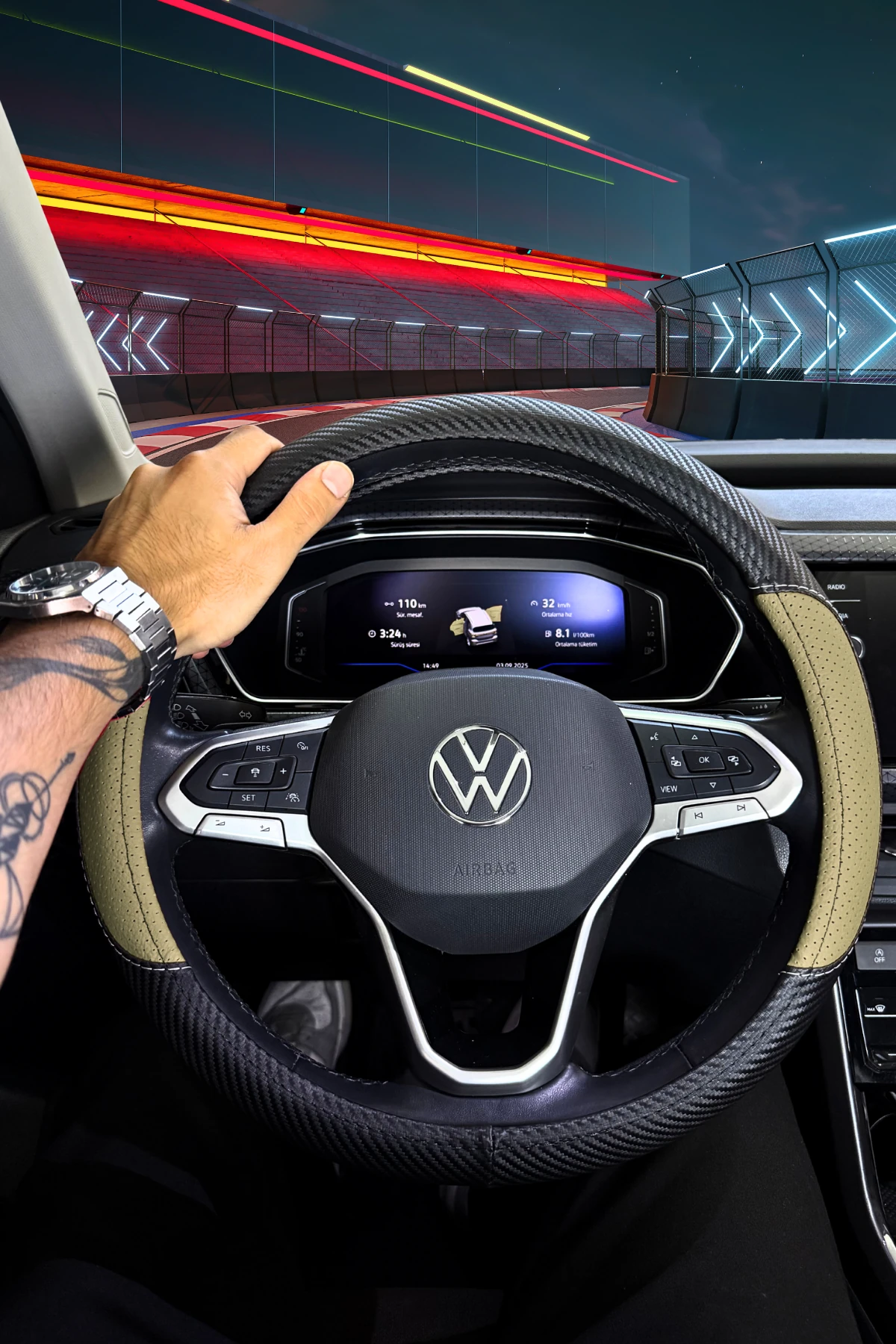 Raptor Serisi Delikli Deri Direksiyon Kılıfı