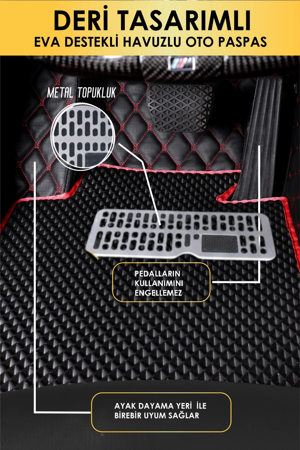Araca Özel 8D Evalı Deri Taban Kaplama