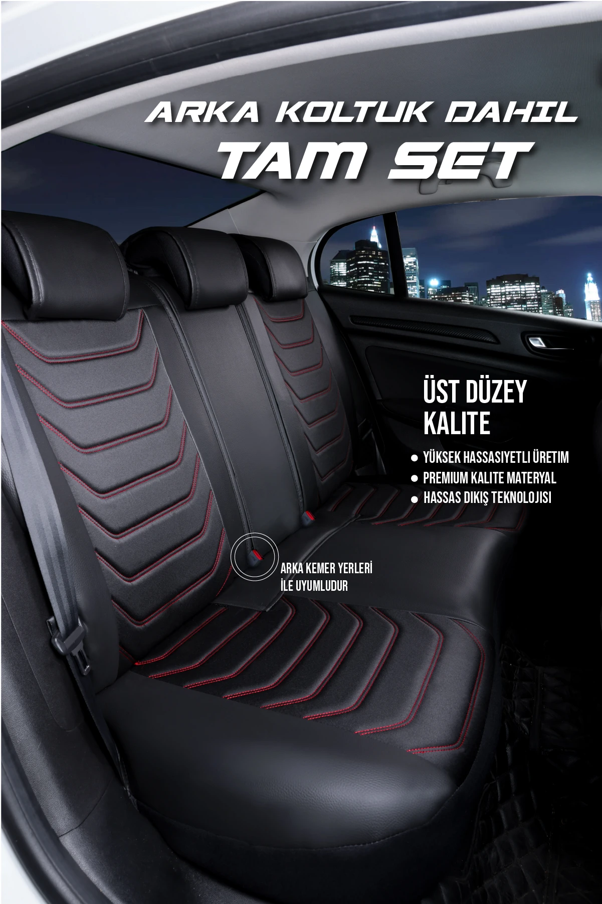 Sport Elegance 5’li Set Deri Oto Koltuk Kılıfı