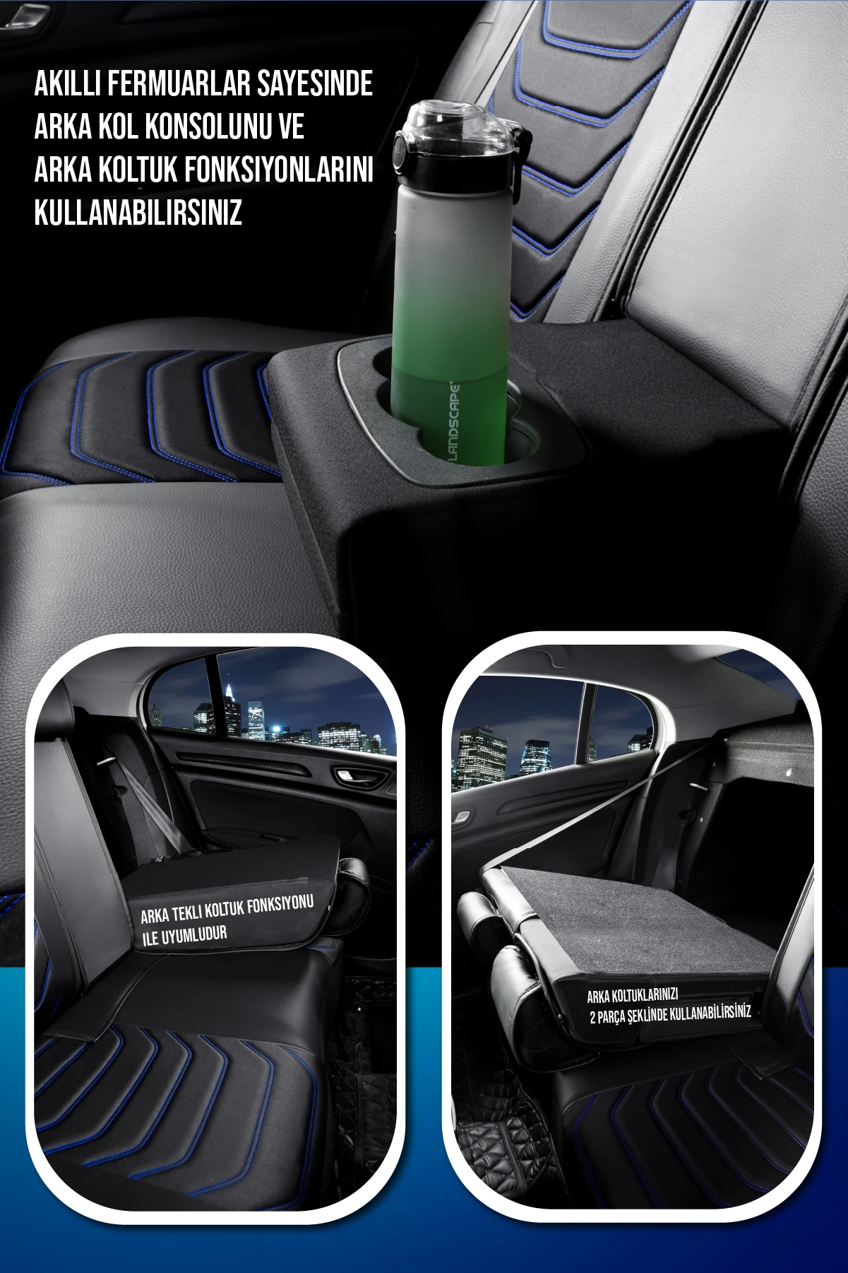 Sport Elegance 5’li Set Deri Oto Koltuk Kılıfı