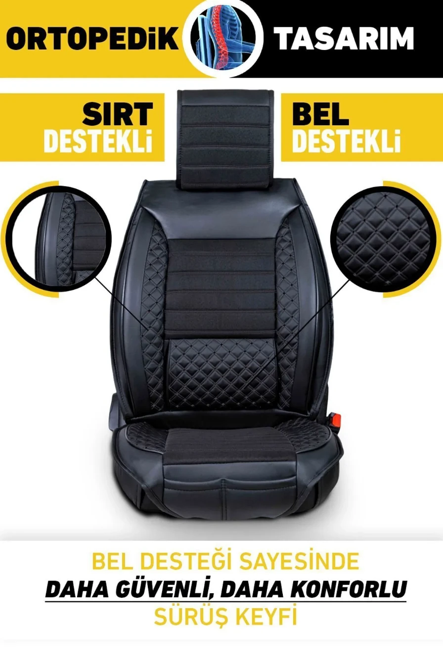 Plus Lüks 5’li Set Deri Oto Koltuk Kılıfı