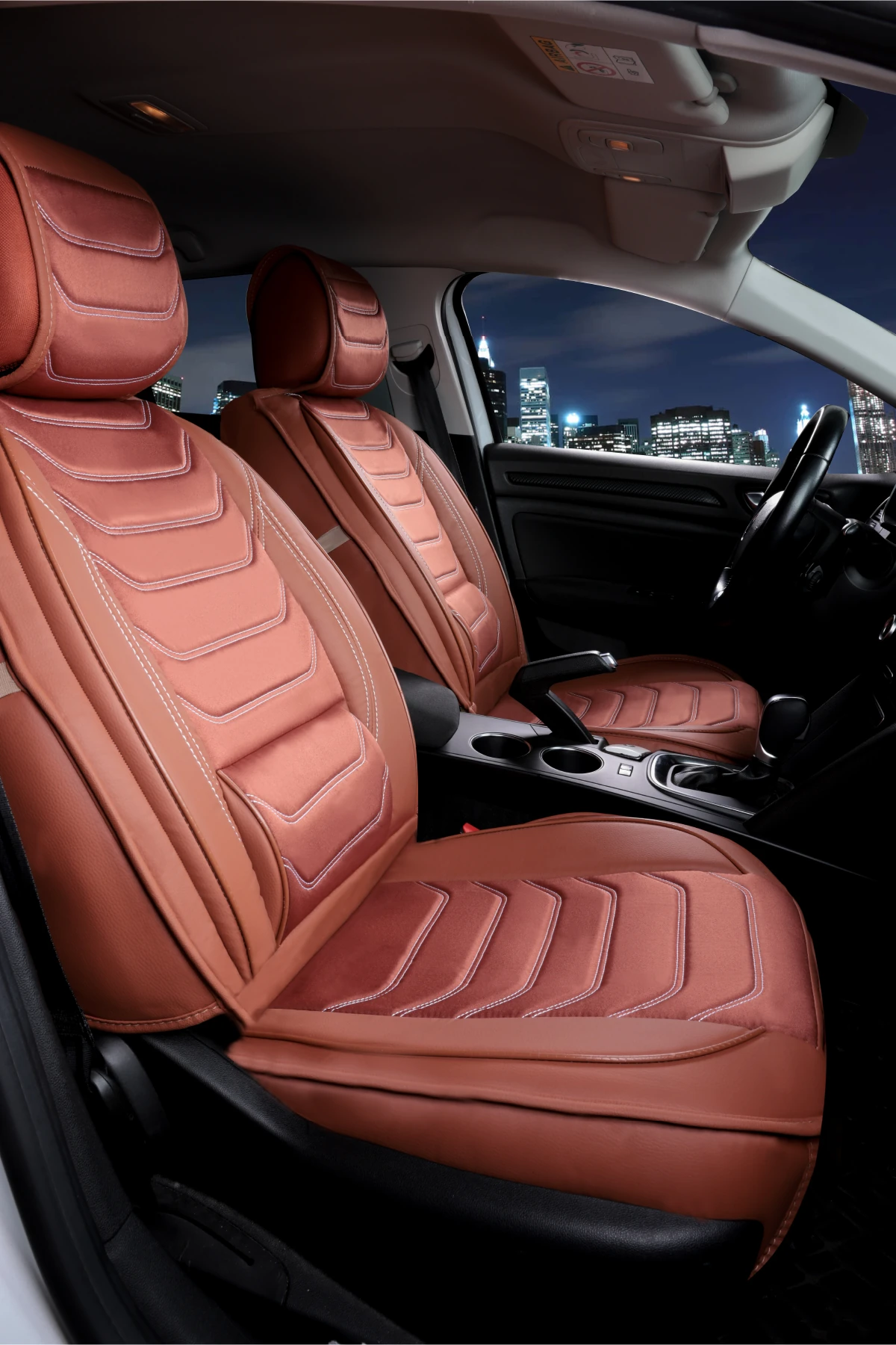 Sport Elegance 5’li Set Deri Oto Koltuk Kılıfı - TABA