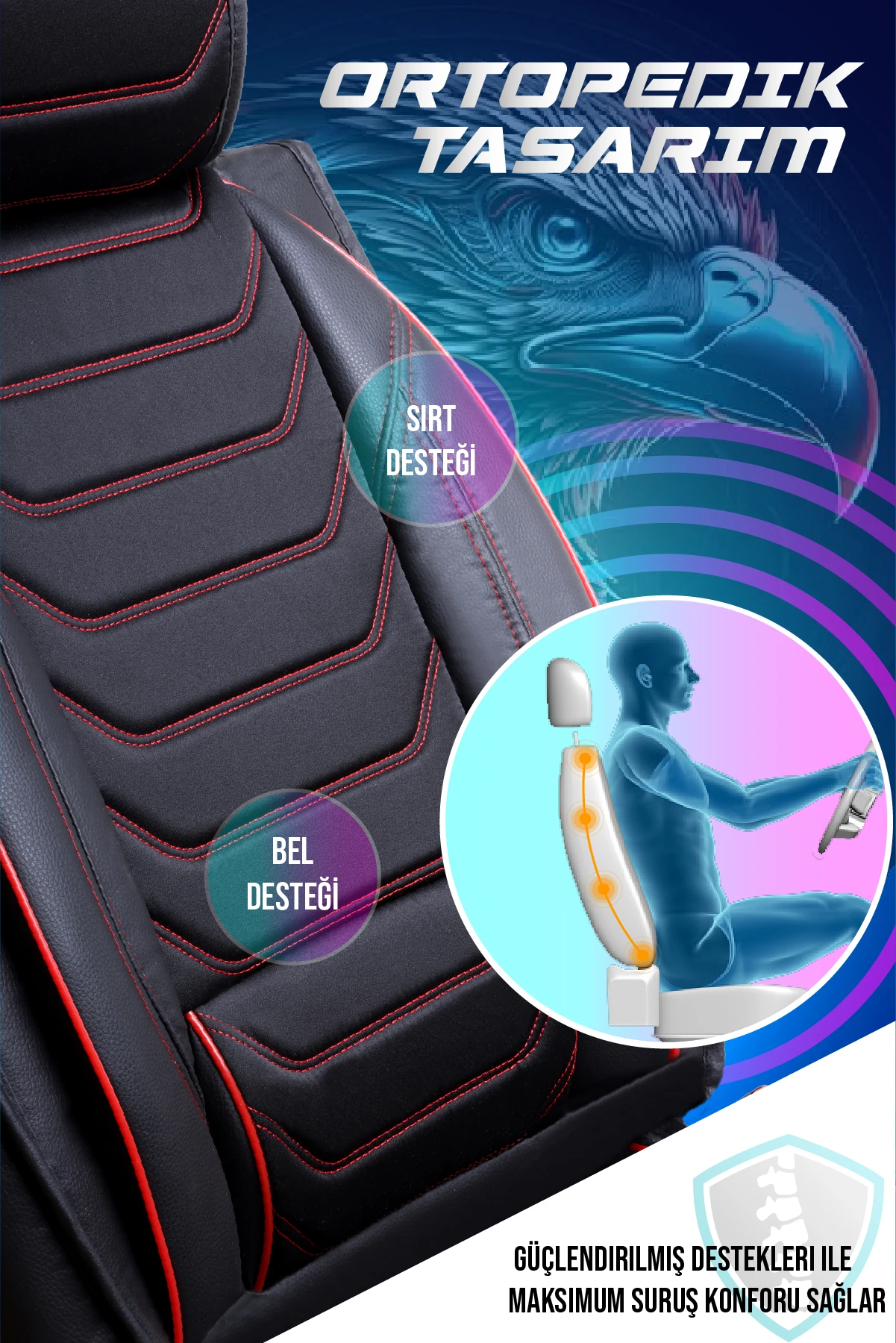 Sport Elegance 5’li Set Deri Oto Koltuk Kılıfı