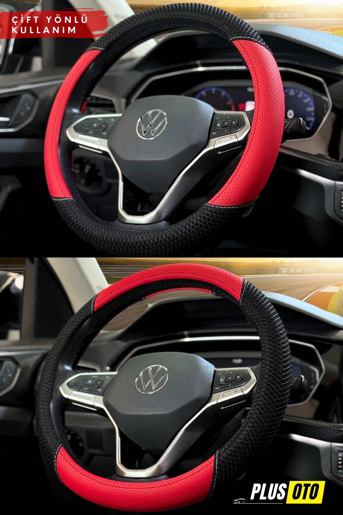 Rally Serisi Terletmez Fileli Direksiyon Kılıfı 