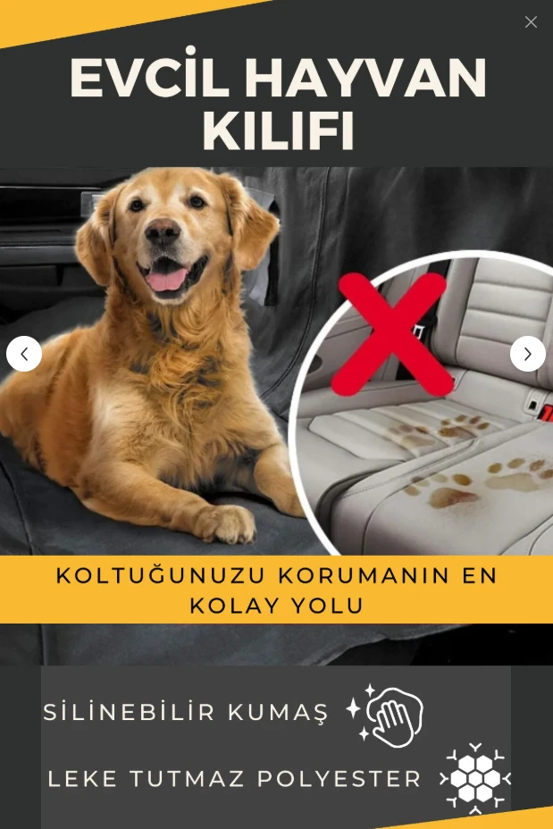 Tüm Araçlara Uyumlu Su Geçirmez Evcil Hayvan Kılıfı