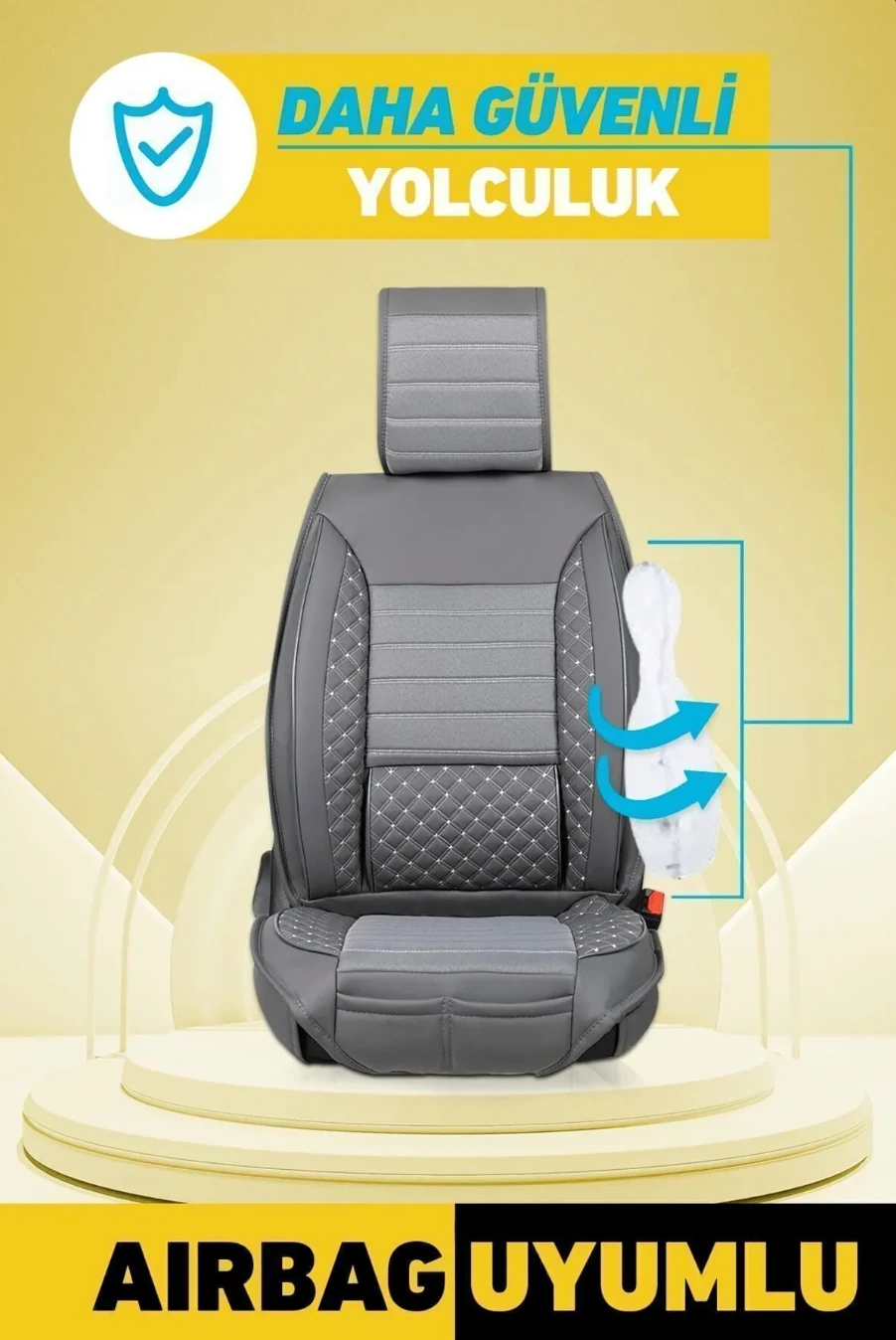 Plus Lüks 5’li Set Deri Oto Koltuk Kılıfı