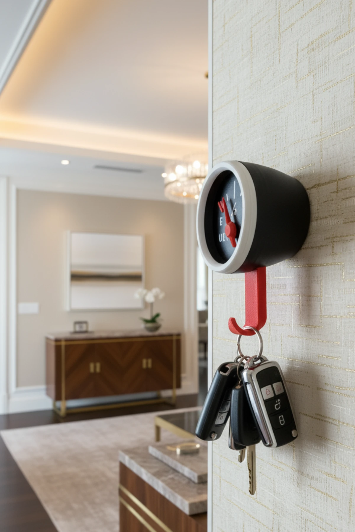 Özel Tasarım Ev Anahtar Askılığı Benzin Göstergeli Araba Anahtarlığı Ev Anahtarlığı Ev Dekor Ürünü