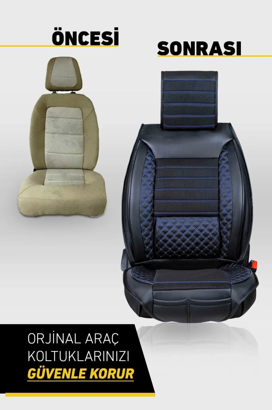 Plus Lüks 5’li Set Deri Oto Koltuk Kılıfı