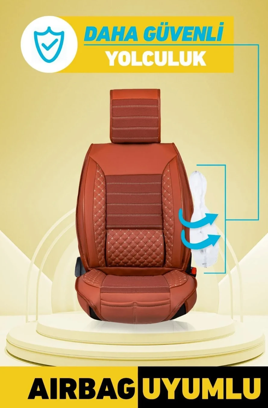 Plus Lüks 5’li Set Deri Oto Koltuk Kılıfı