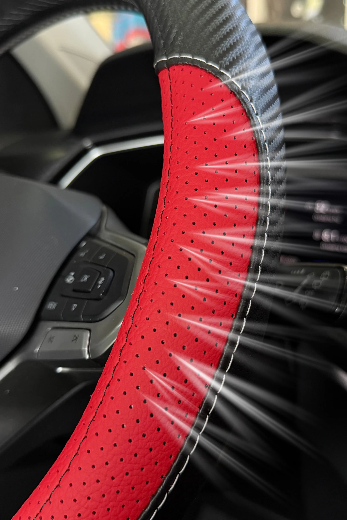 Raptor Serisi Delikli Deri Direksiyon Kılıfı