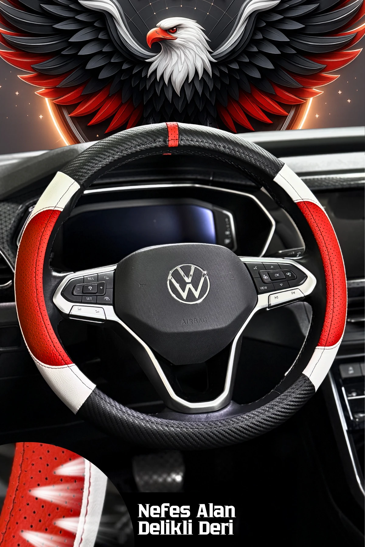 🎁 Hediyeli 🎁 Taraftar Geçmeli Direksiyon Kılıfı 