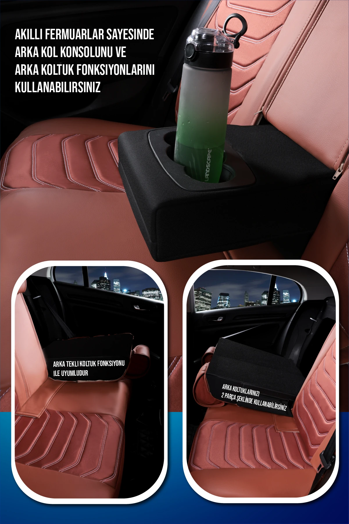 Sport Elegance 5’li Set Deri Oto Koltuk Kılıfı