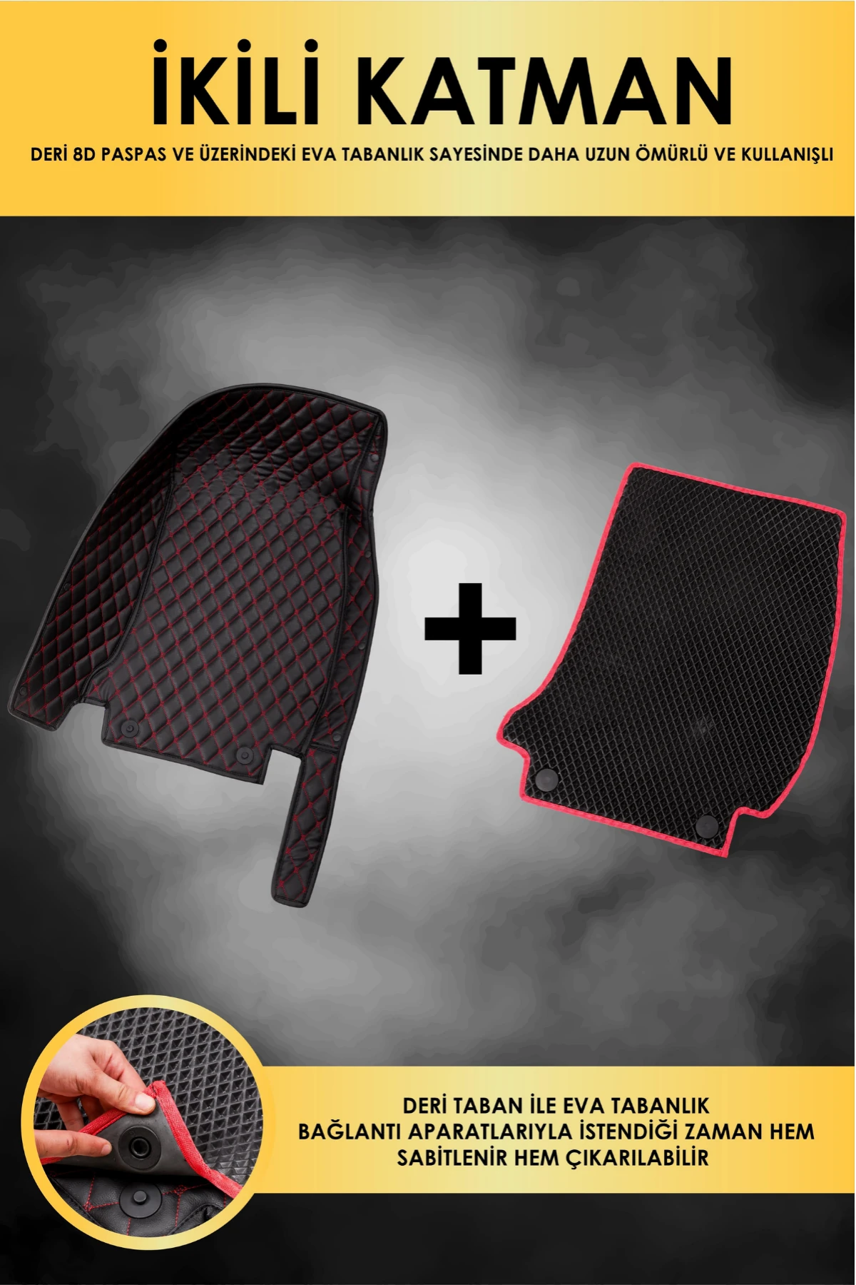 Araca Özel 8D Evalı Deri Taban Kaplama