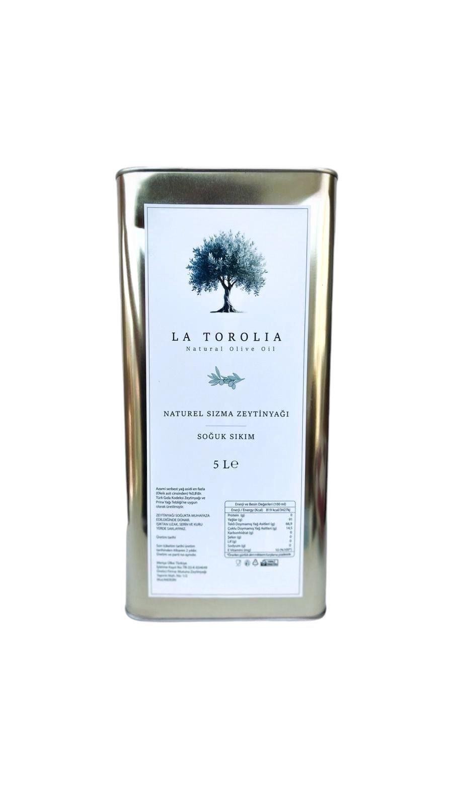 La Torolia Naturel Sızma Soğuk Sıkım Zeytinyağı 5 lt