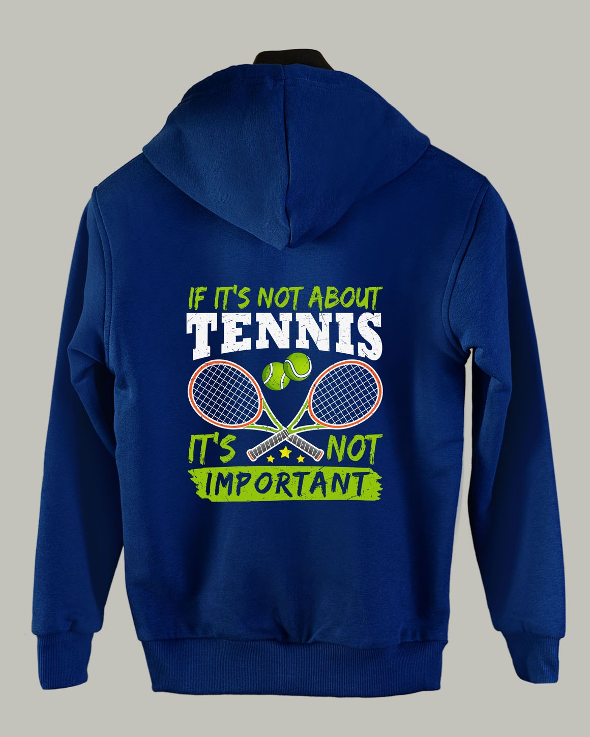 Kids Unisex Cotton Hoodie Not Important Printed Navy Blue SSUSWZ6