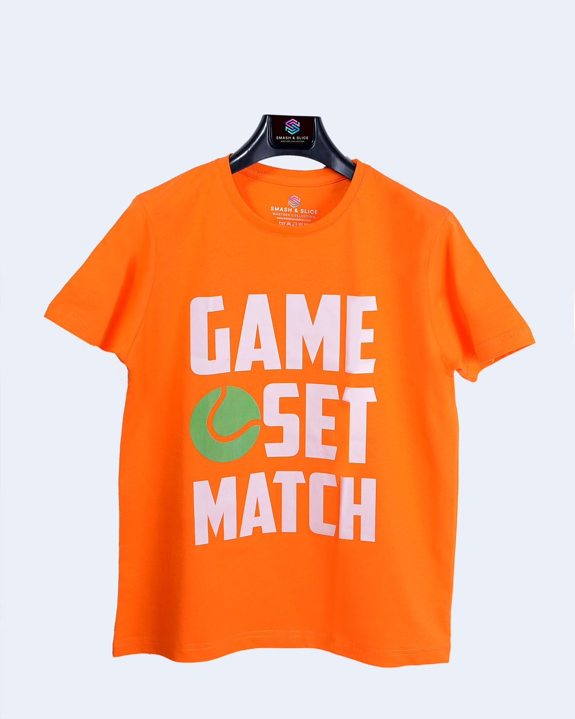 Smash & Slice Tenis Temali Baskılı Unisex Çocuk T-Shirt "game Set Match"