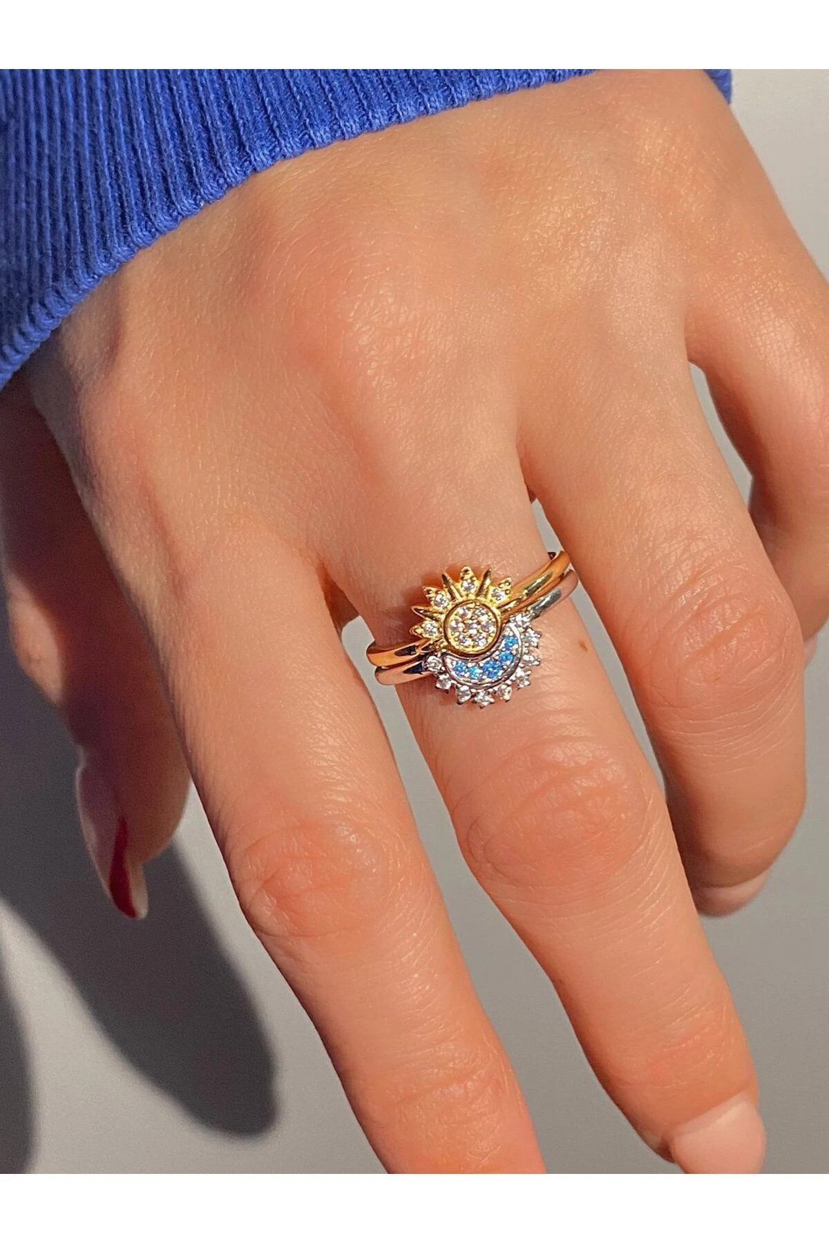 Pandora Ay ve Güneş Arkadaş Kolye Ve Yüzük Seti