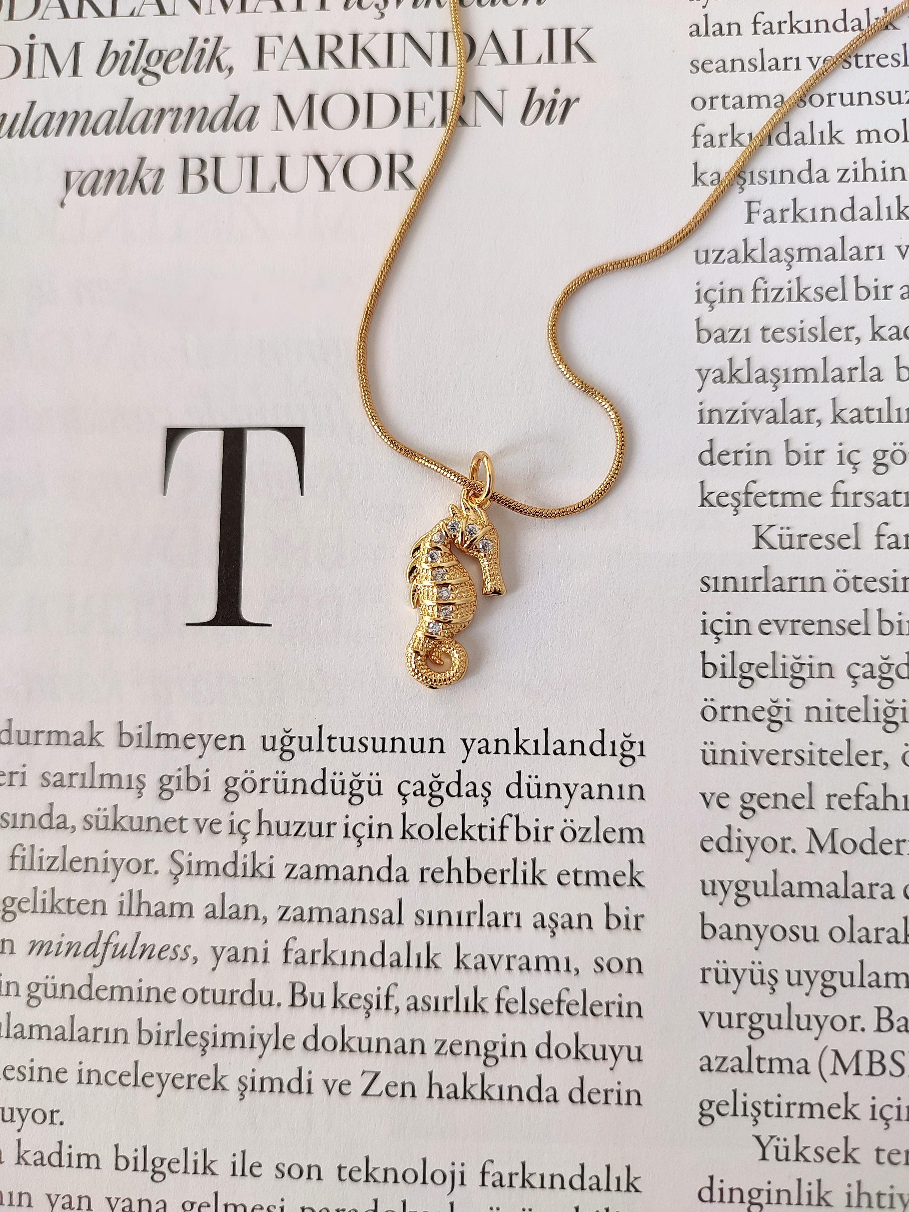 Kadın Çelik Deniz Atı Model Kolye