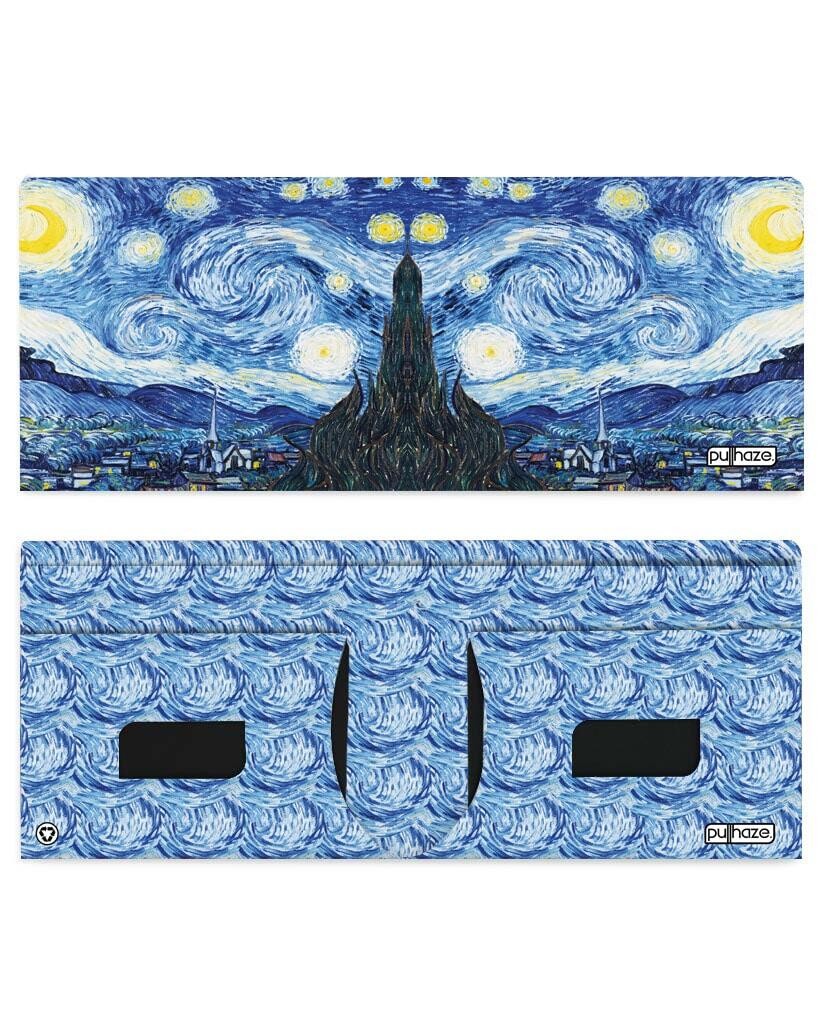 Unisex Van Gogh Yıldızlı Gece Motifli İnce Cüzdan