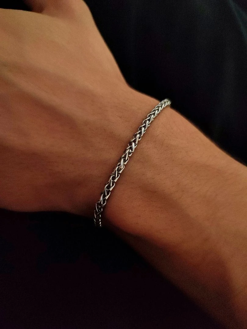 Erkek Paslanmaz Çelik Silver Bileklik