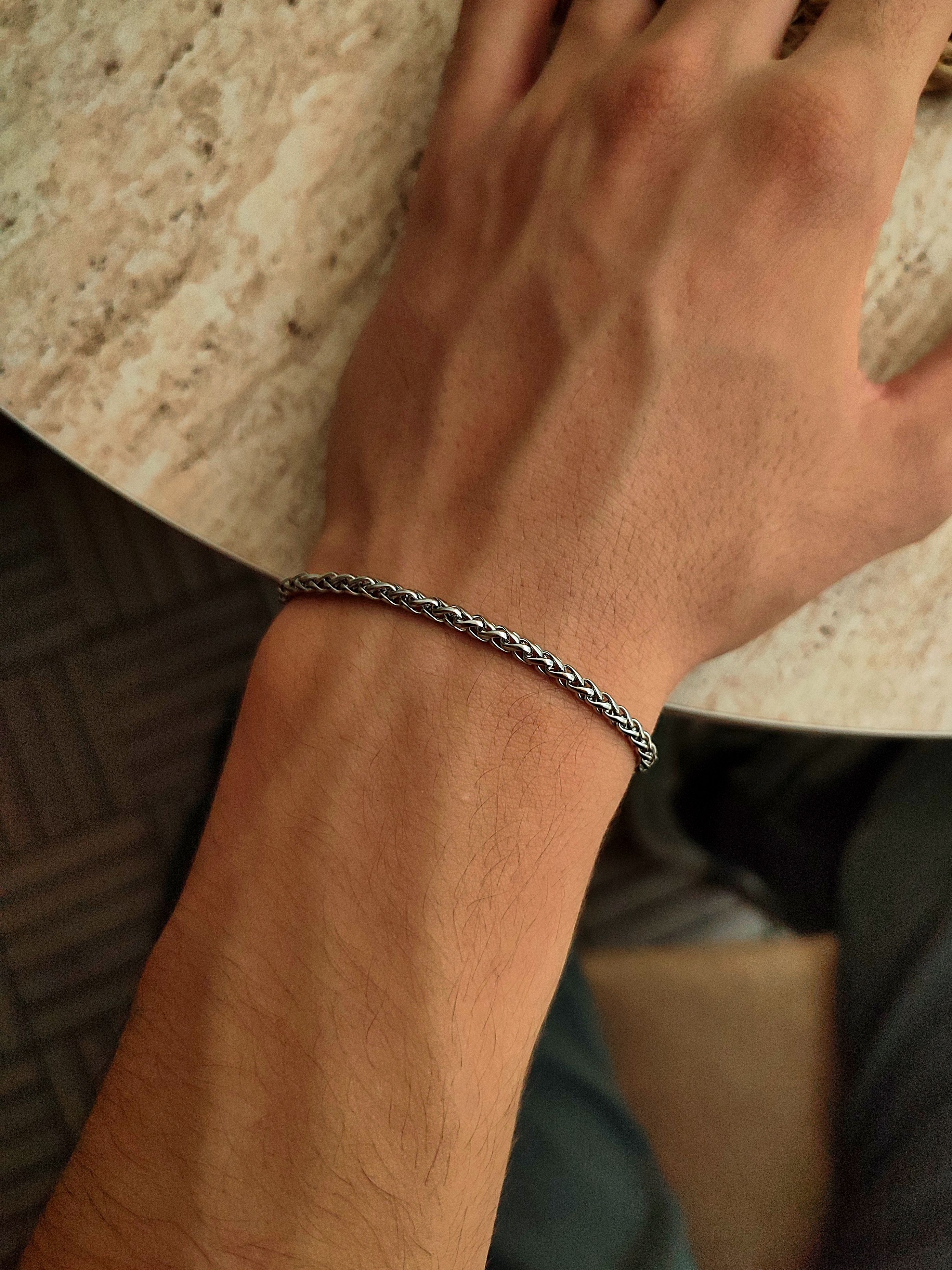 Erkek Paslanmaz Çelik Silver Bileklik