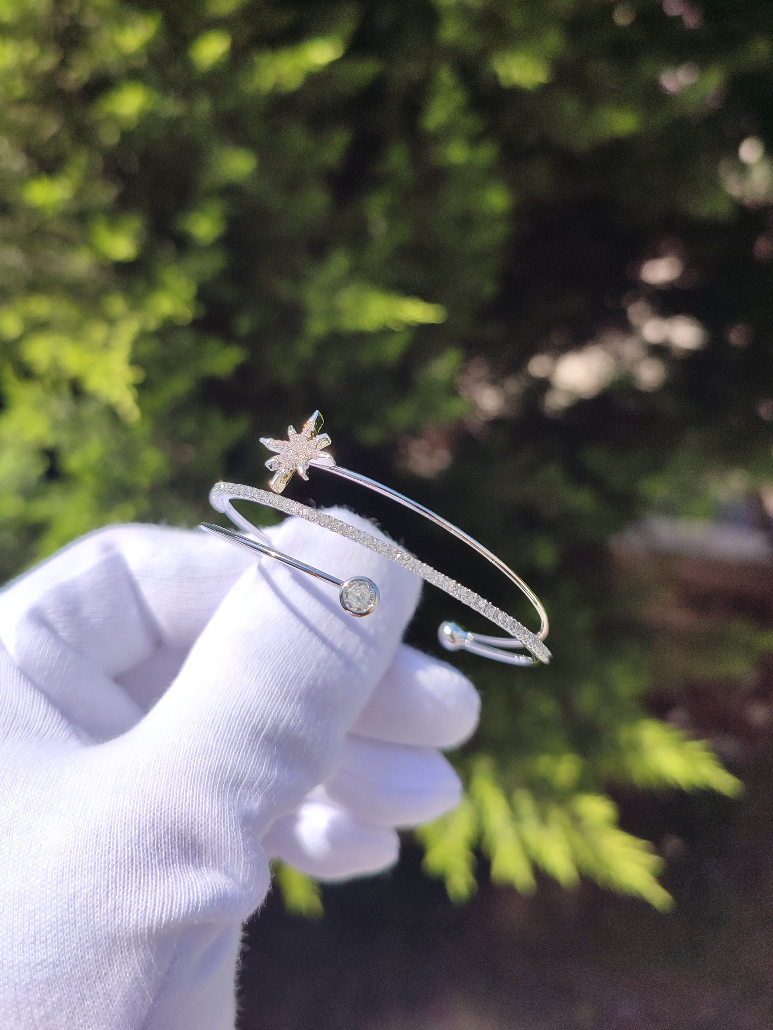 Kadın Zirkon Taşlı Kutup Yıldızı Model Bileklik