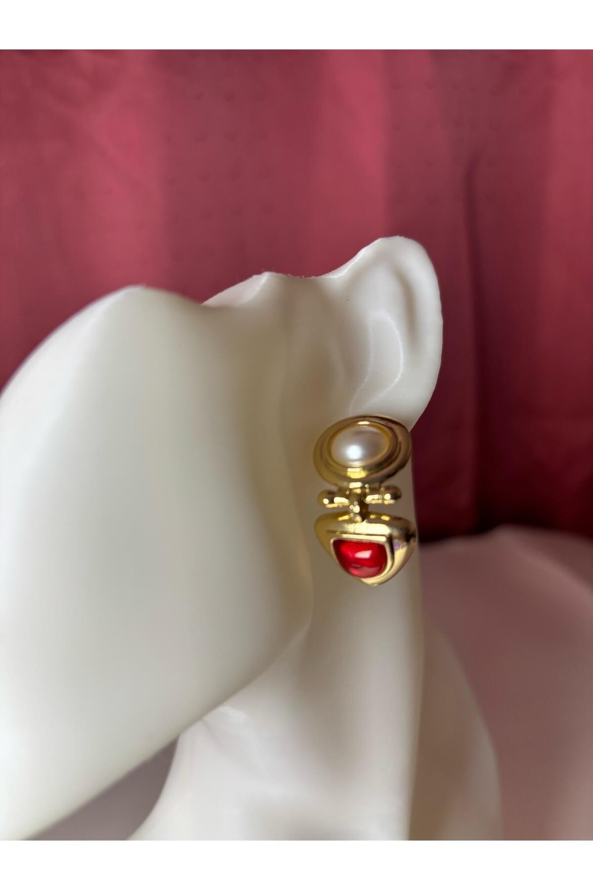 Gold Renk Sallantı Model Pirinç VİP Kadın Küpe