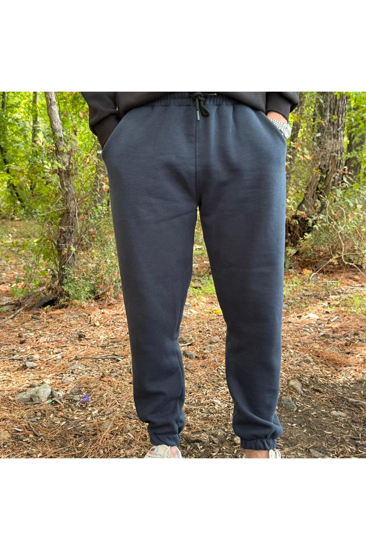 Erkek Ünisex Jogger Eşofman Altı 3 İplik Kalın Kişlık