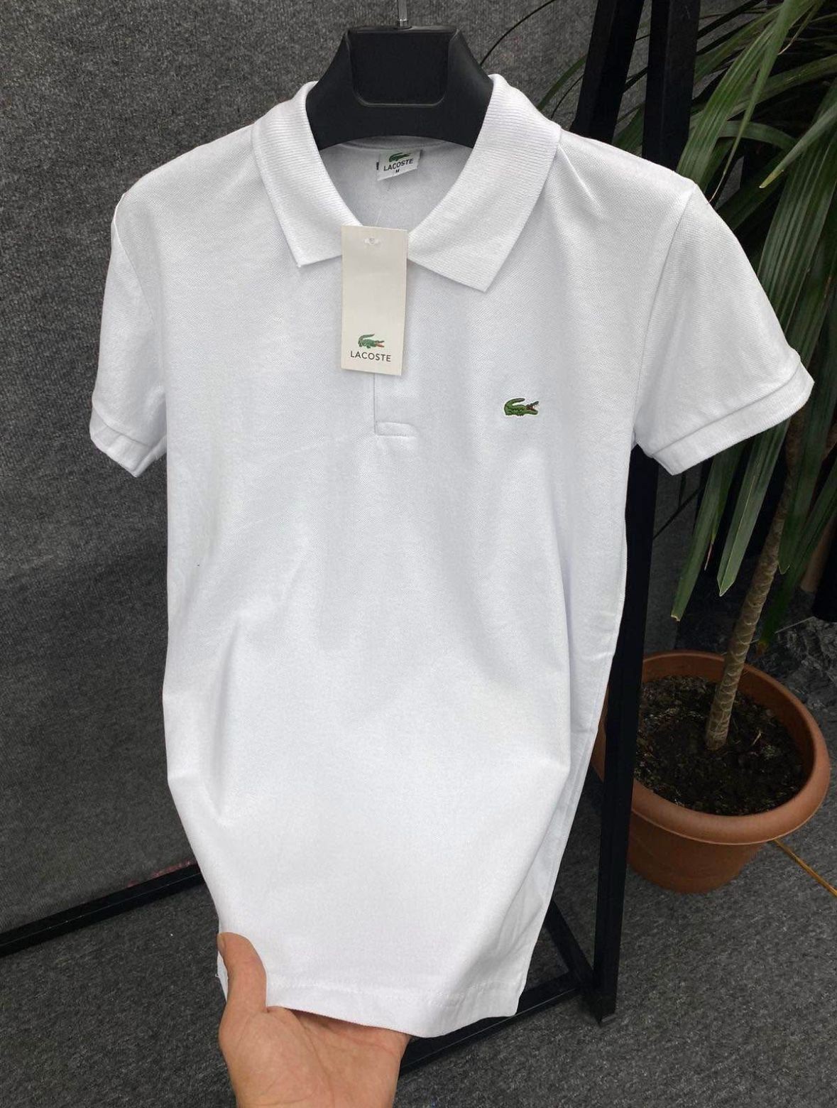 Lacoste Oversize Polo Yaka Tshirt - BEYAZ