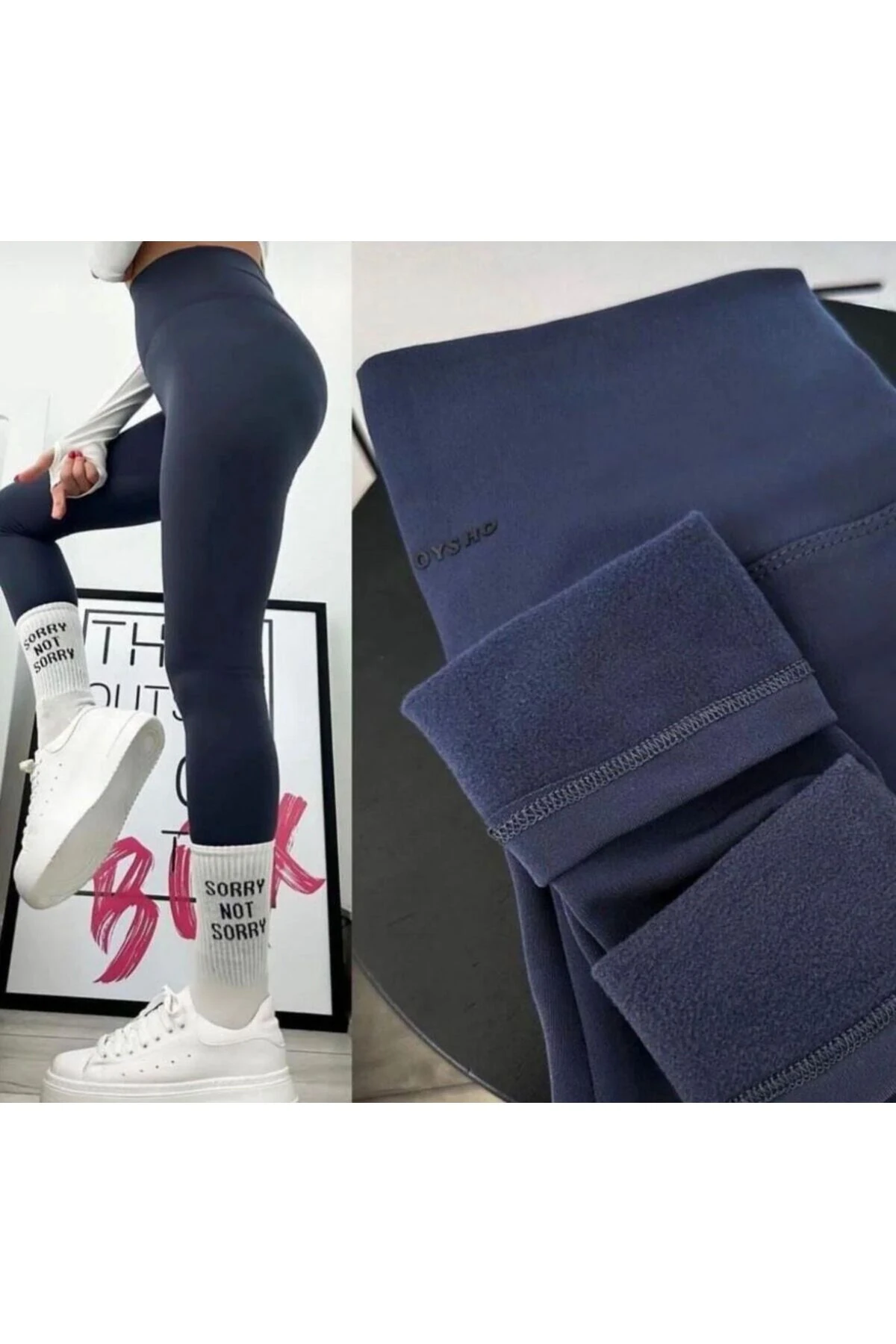 Sıkılaştırıcı Toparlayıcı Şardonlu Yüksek Bel Tayt - antrasit