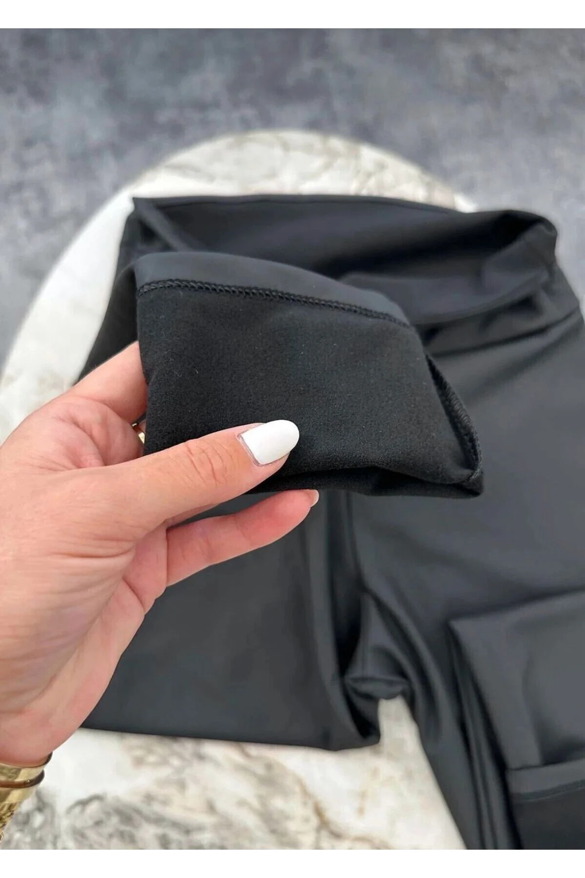 Yüksek Bel Toparlayıcı Mat Deri Tayt