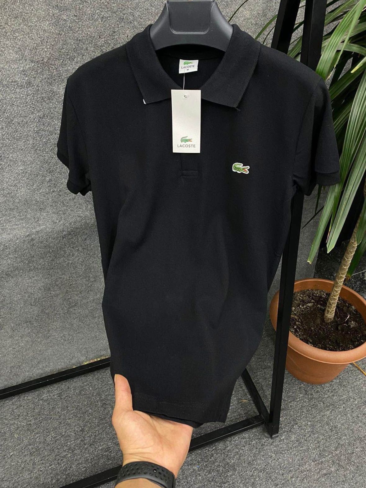 Lacoste Oversize Polo Yaka Tshirt - siyah