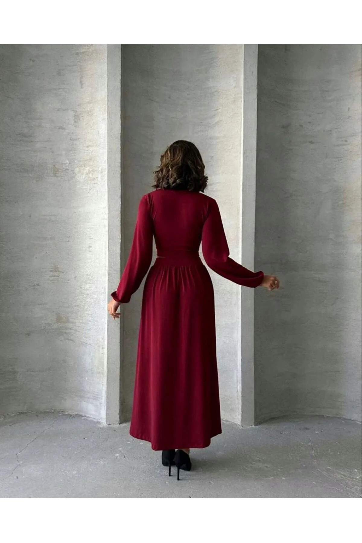 Kadın Sandy Kumaş Uzun Etekli Takım