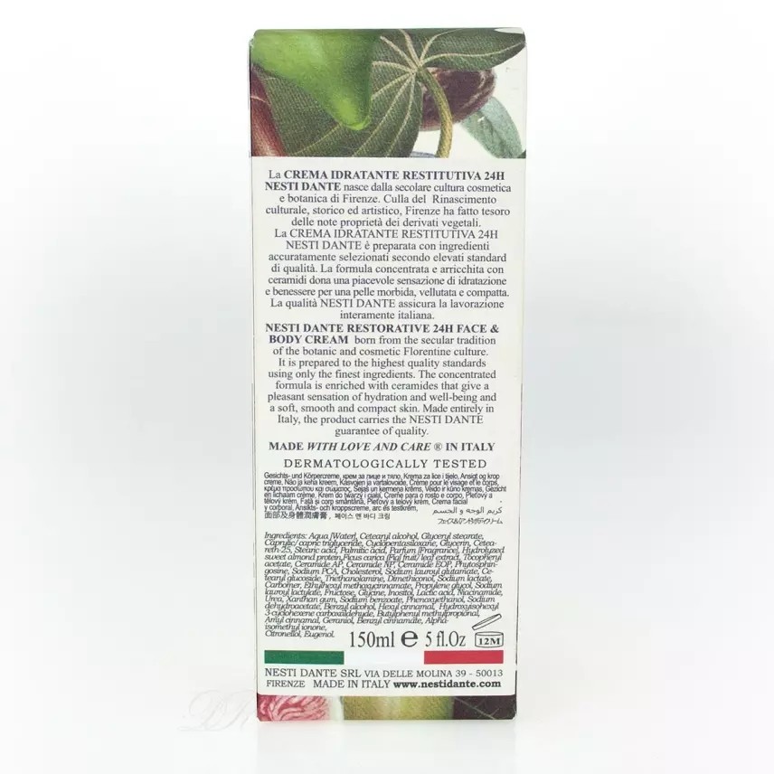 Nesti Dante Yüz ve Vücut Kremi Il Frutteto İncir ve Badem Sütlü Nemlendirici Besleyici Vegan Cilt Bakımı 150 g