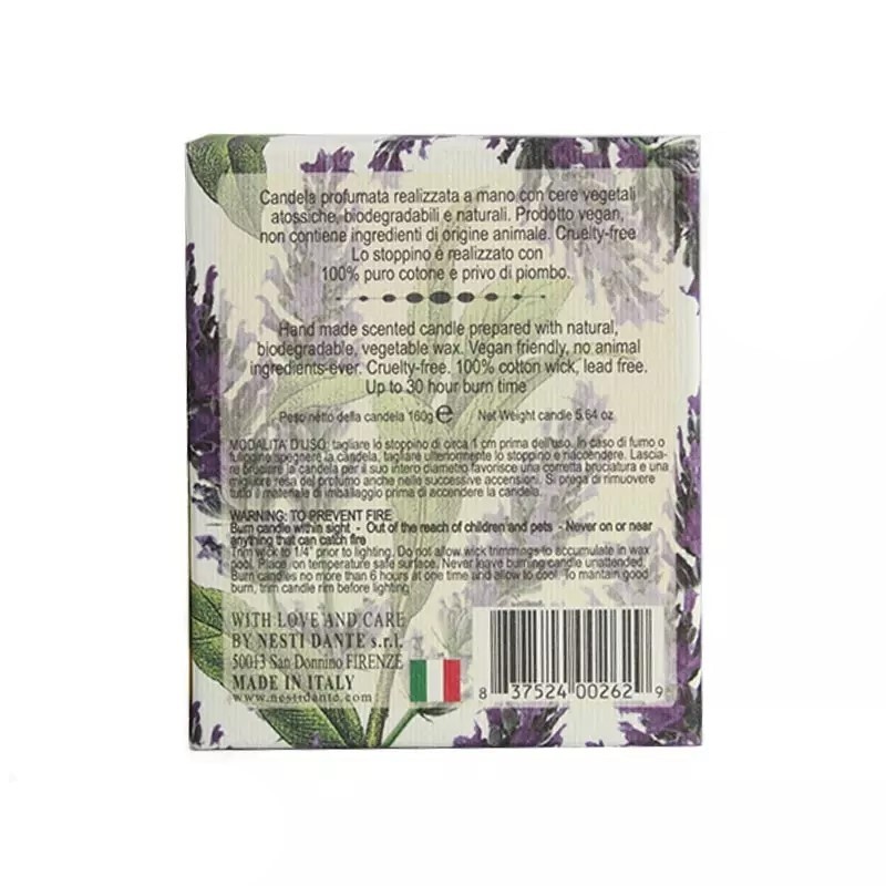 Nesti Dante Kokulu Mum Romantica Lavanta ve Mine Çiçeği Kokusu Vegan Mum 160 g