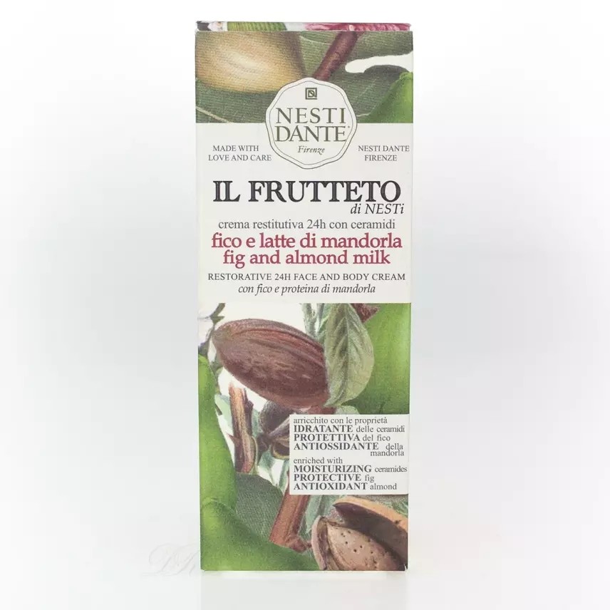 Nesti Dante Yüz ve Vücut Kremi Il Frutteto İncir ve Badem Sütlü Nemlendirici Besleyici Vegan Cilt Bakımı 150 g
