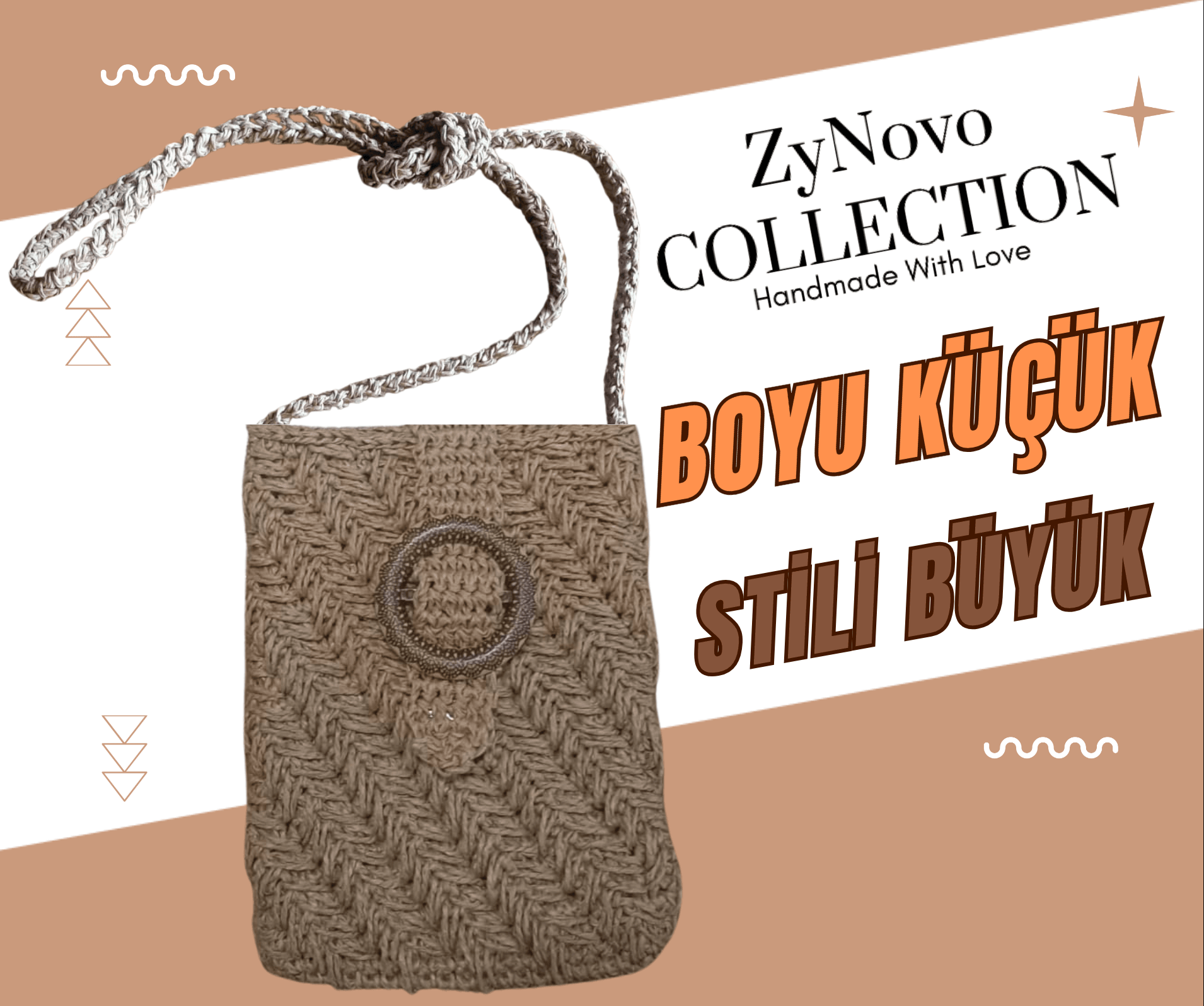 ZyNovo Collection Tokalı Hasır Çanta