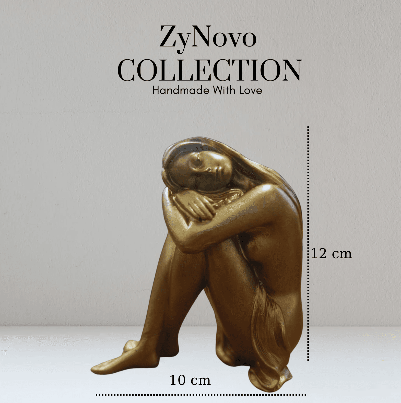 Modern Kız Heykeli  Bronz Rengi